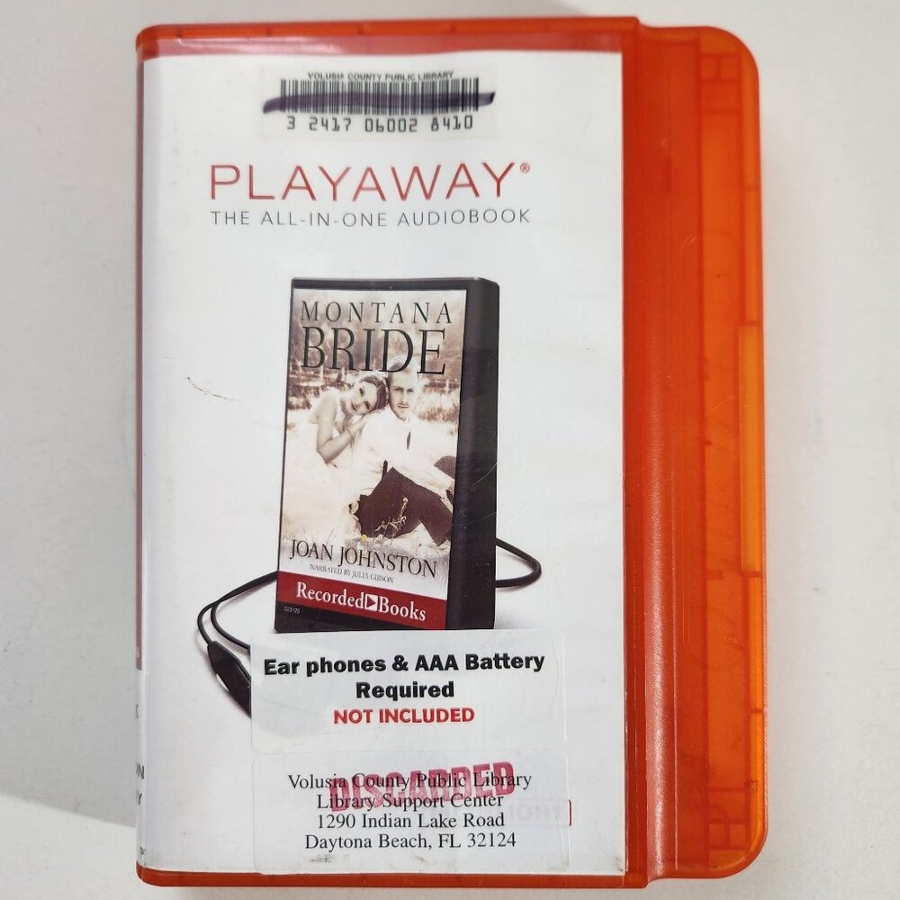 Montana Bride by Joan Johnston Playaway Audiobook, Former Library Copy